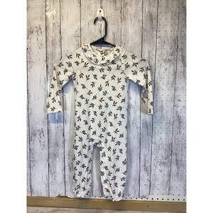 Peek Baby Pajama Romper Botanical Leaf Print 18–24M One Piece Sleepwear
